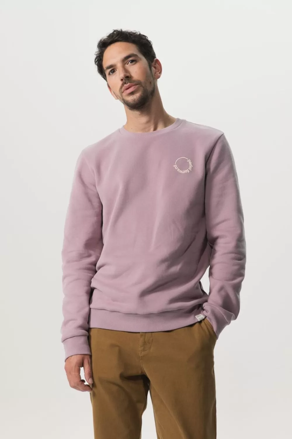 Heren Sissy-Boy Truien En Vesten>Vergrijsd Paarse Sweater Met Print