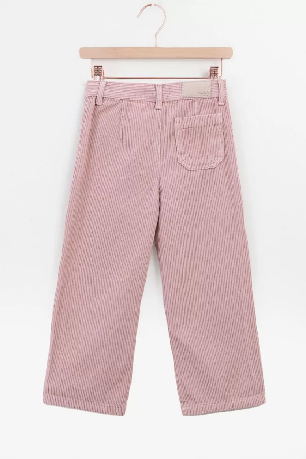 Kids Sissy-Boy Broeken>Vergrijsd Roze Ribcord Culotte Met Patch Pockets