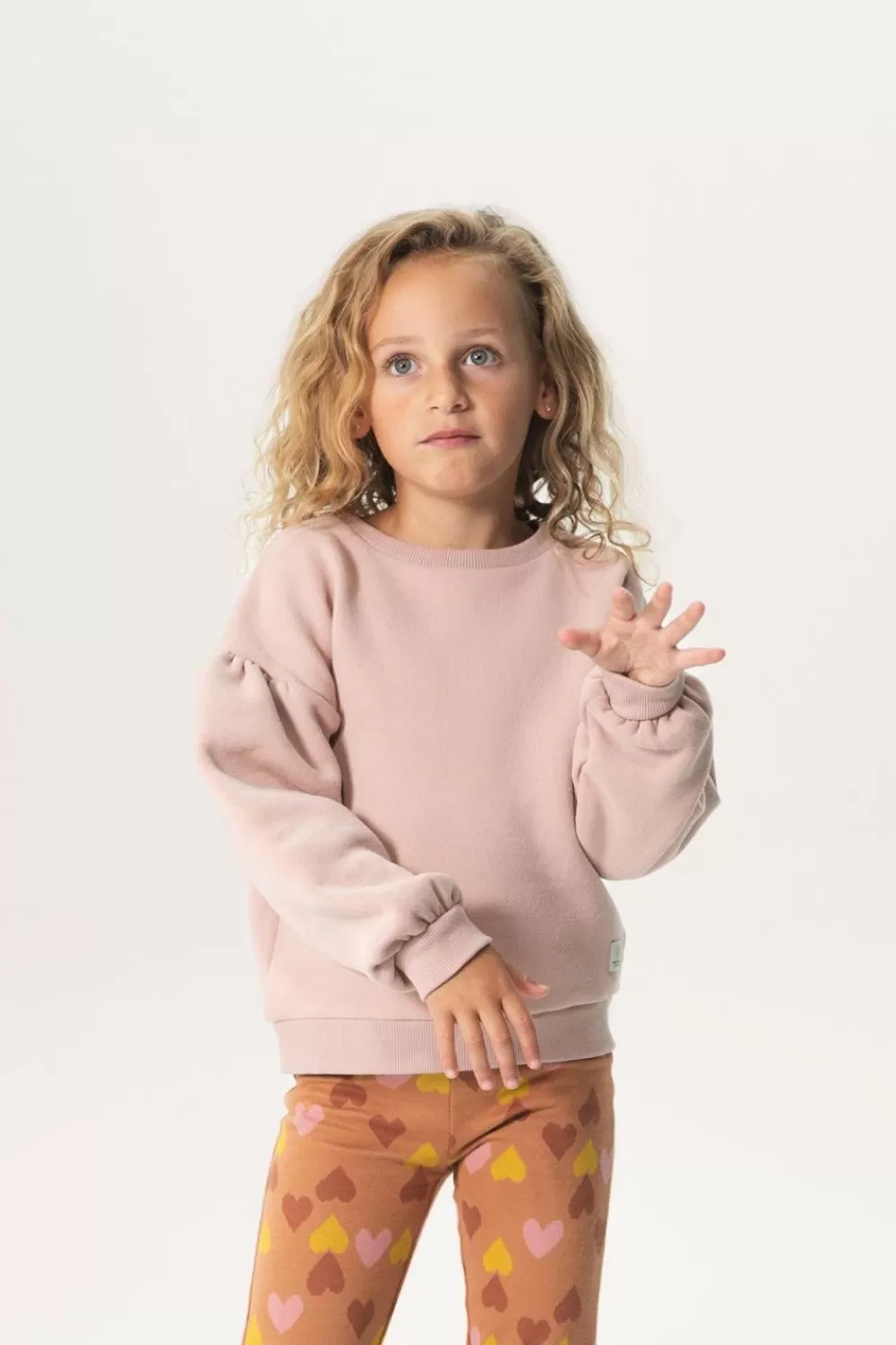 Kids Sissy-Boy Truien En Vesten>Vergrijsd Roze Sweater Met Ballonmouwen
