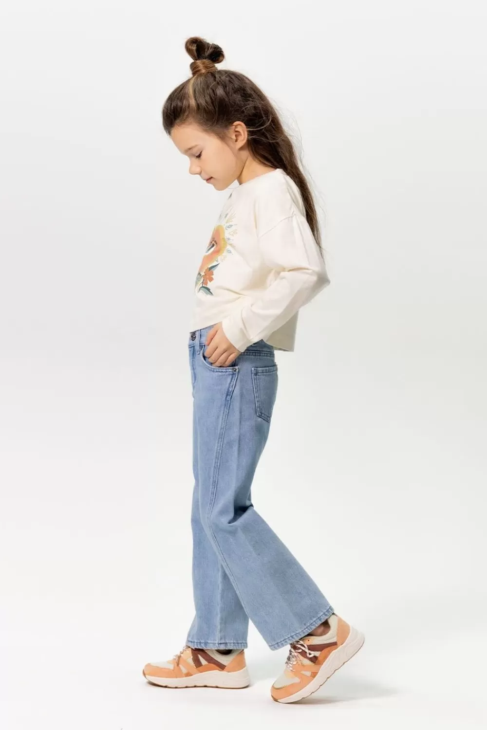 Kids Sissy-Boy Broeken>Waldorf Lichtblauwe Straight Fit Jeans