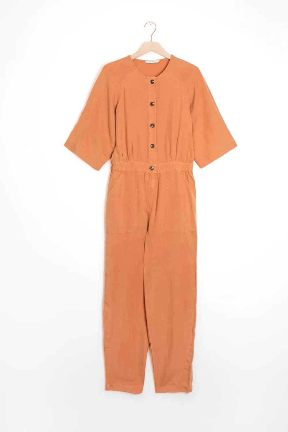 Dames Sissy-Boy Broeken>Warm Bruine Jumpsuit Met Knopen