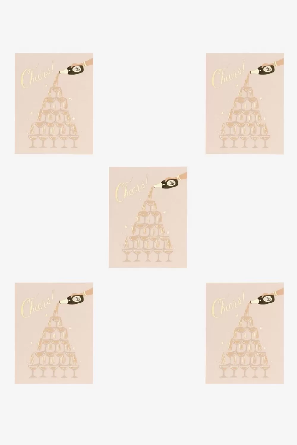 Misc Stationery>Wenskaart Champagne Tower