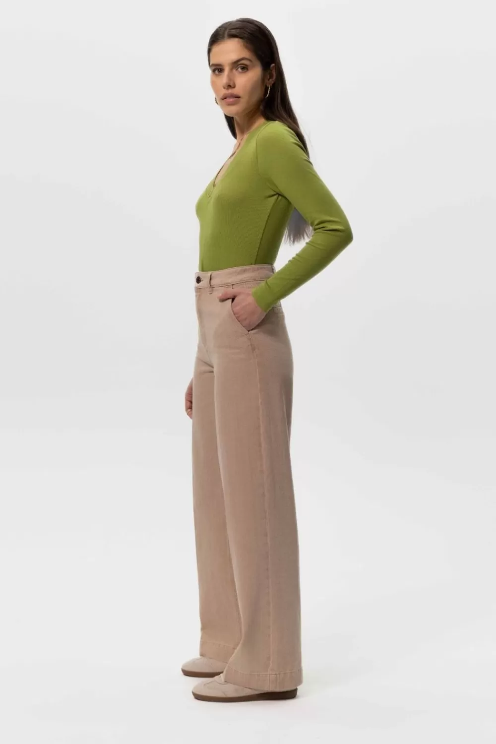 Dames Sissy-Boy Broeken>Wide Leg Denim Broek