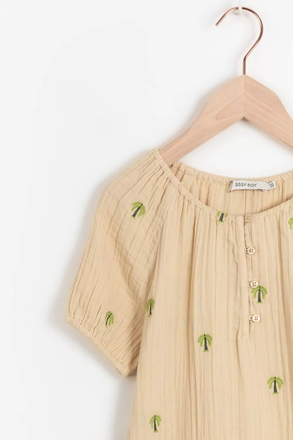 Kids Sissy-Boy Jurken>Wijde Jurk Met Palmboom Embroidery