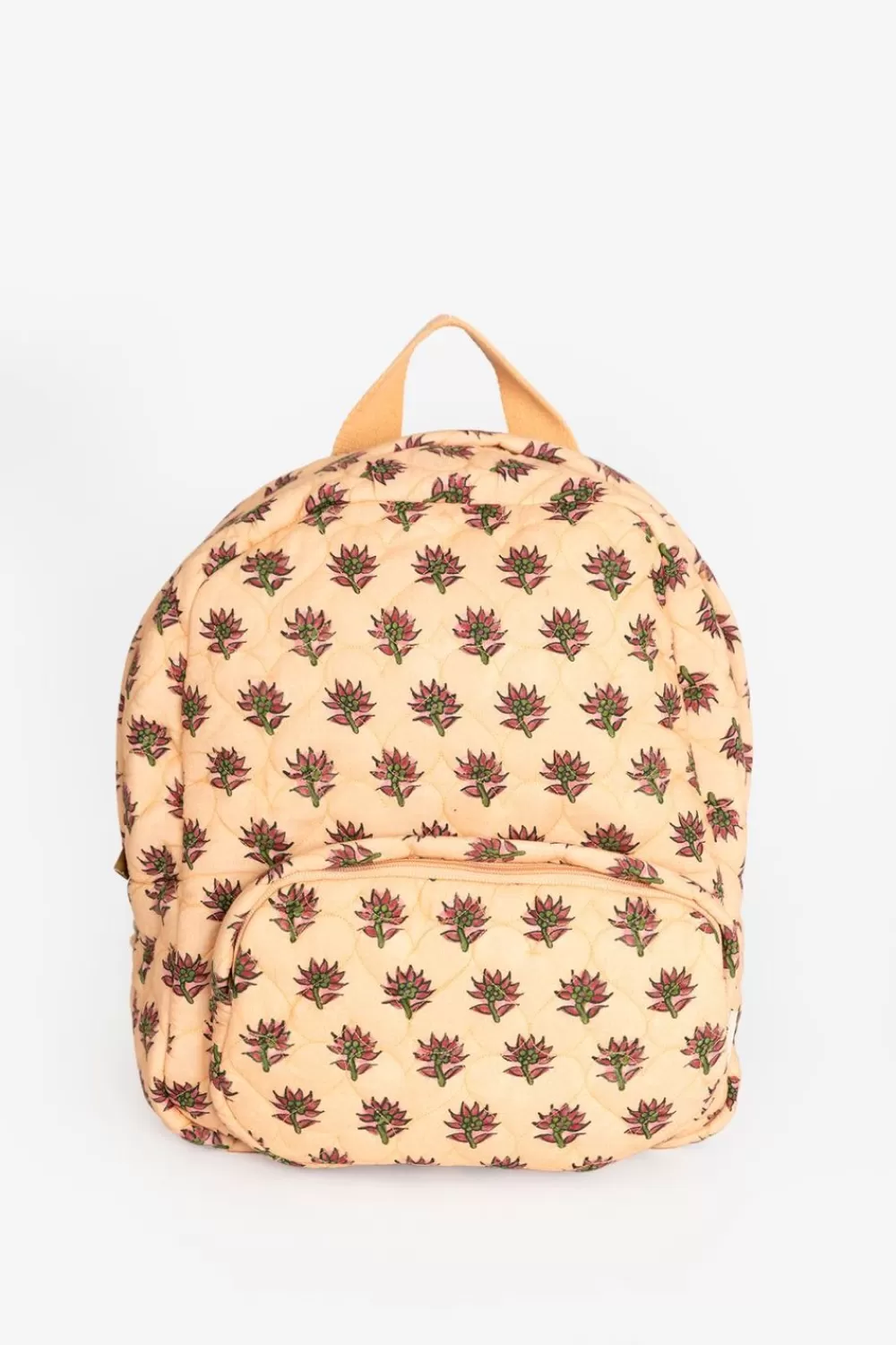 Kids Sissy-Boy Accessoires>Zacht Oranje Doorgestikte Rugzak Met Print