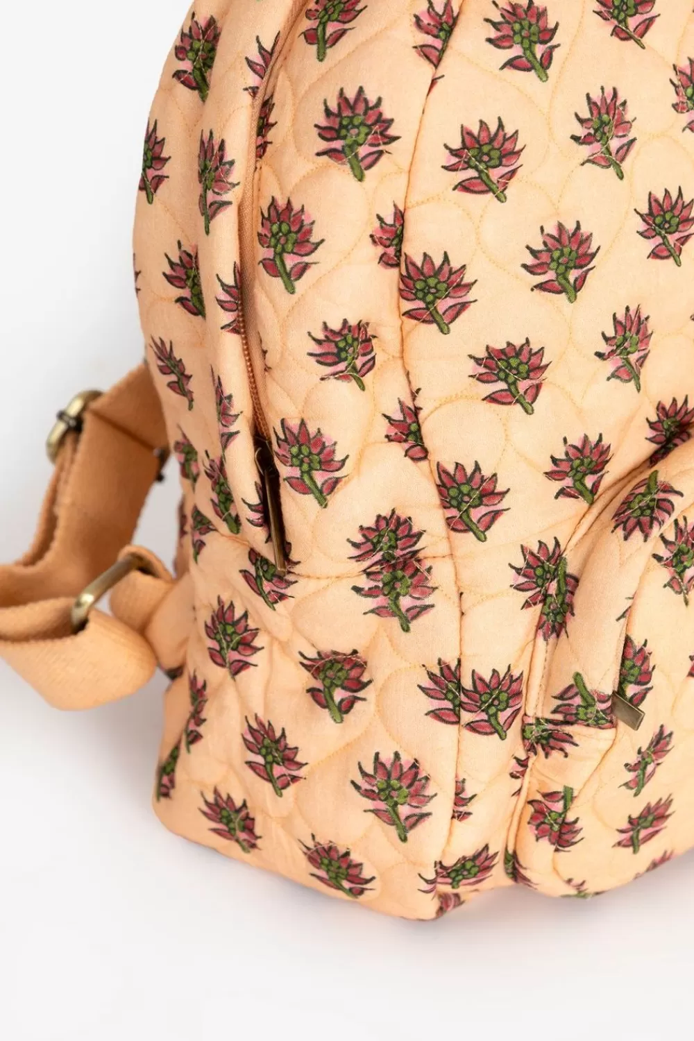 Kids Sissy-Boy Accessoires>Zacht Oranje Doorgestikte Rugzak Met Print