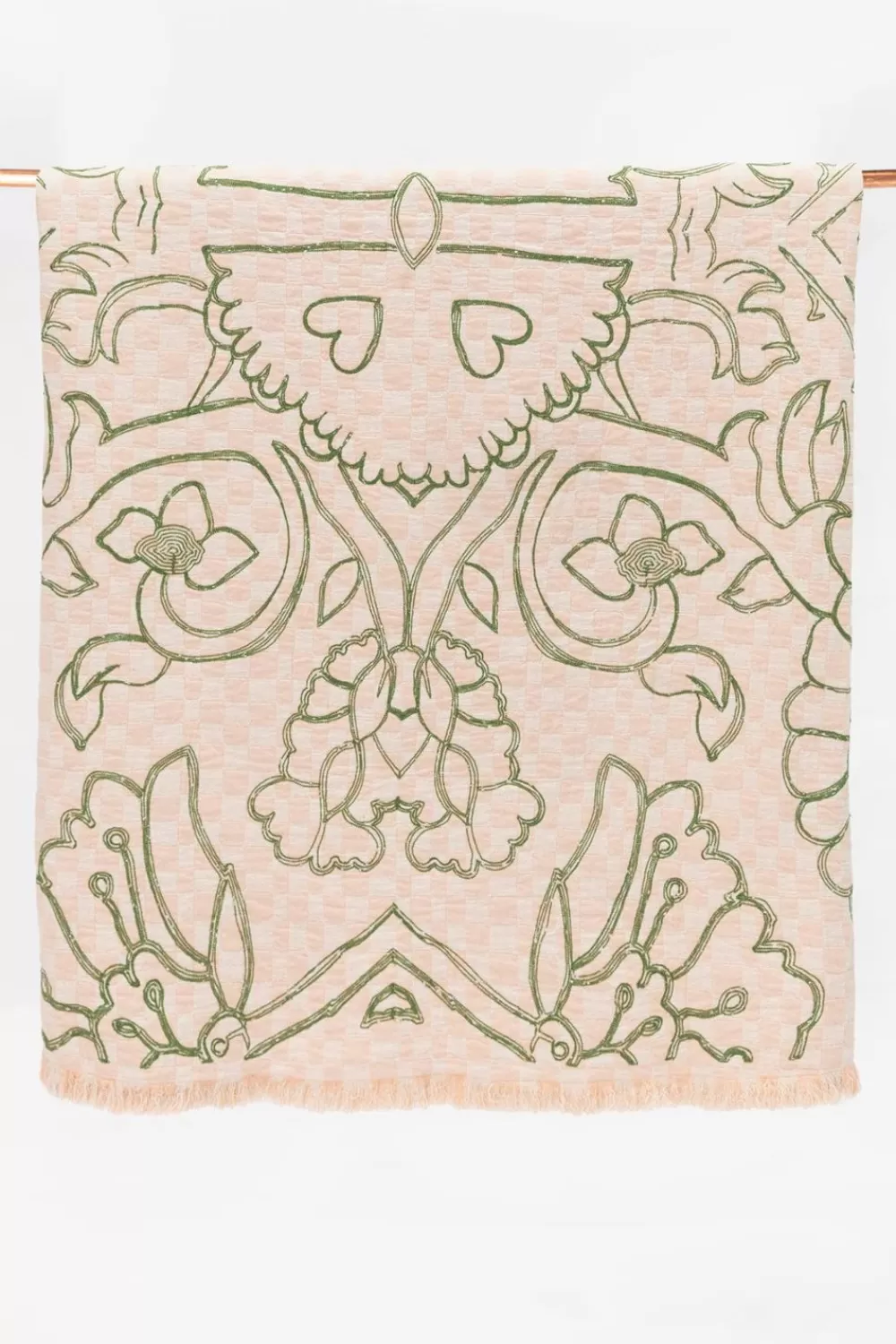 Sissy-Boy Spreien En Dekens>Zacht Oranje Geblokte Deken Met Embroidery (130X180 Cm)