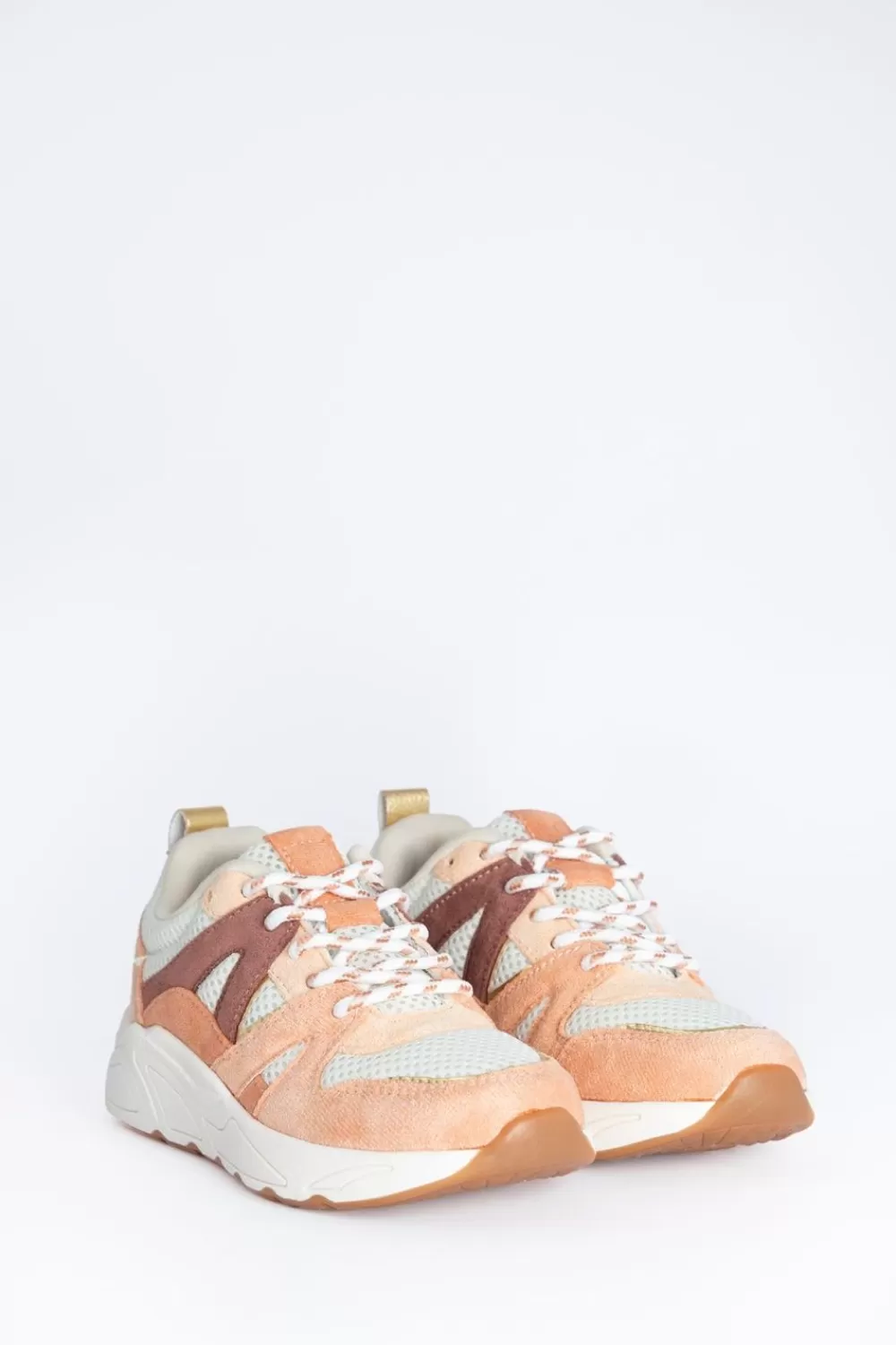 Kids Sissy-Boy Schoenen>Zacht Oranje Sneakers Met Paarse Details