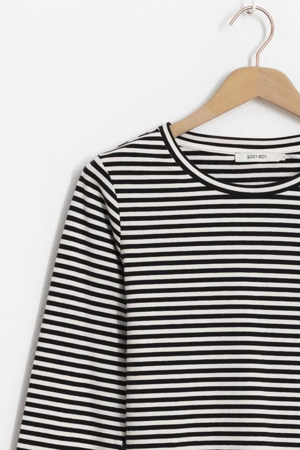 Dames Sissy-Boy T-Shirts En Tops>Zwart Gestreept T-Shirt Met Lange Mouwen